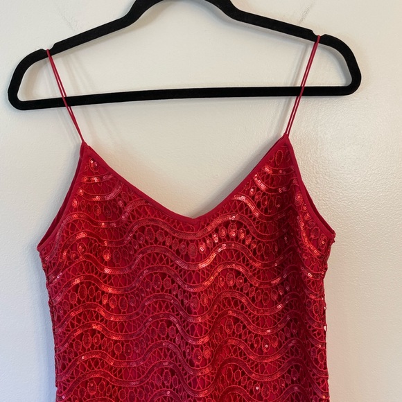 Saylor by Revolve Red Lace Sequin Mini Dress size XS - Picture 2 of 10